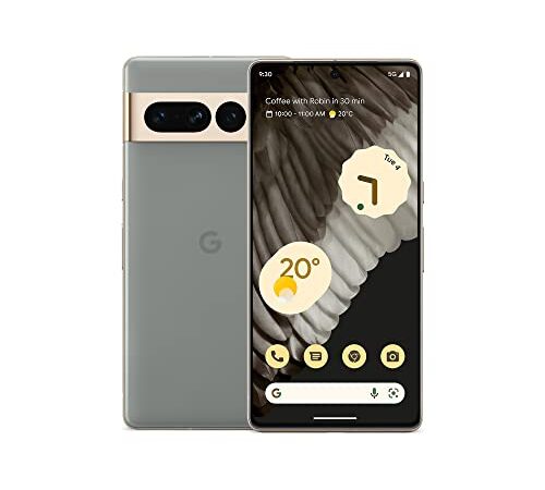 Google Pixel 7 Pro - Teléfono móvil 5G Android libre con teleobjetivo, objetivo gran angular y batería de 24 horas de duración - 128 GB - Verde liquen